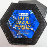 Lapis Lazuli Dice Set of Wisdom