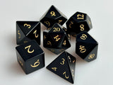 Black Obsidian Dice Set of Protection