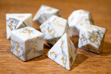 White Howlite Dice Set of Diplomacy