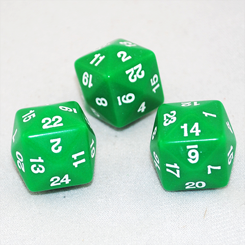 Opaque D24 Green Twenty Four Sided Dice – Game Master Dice