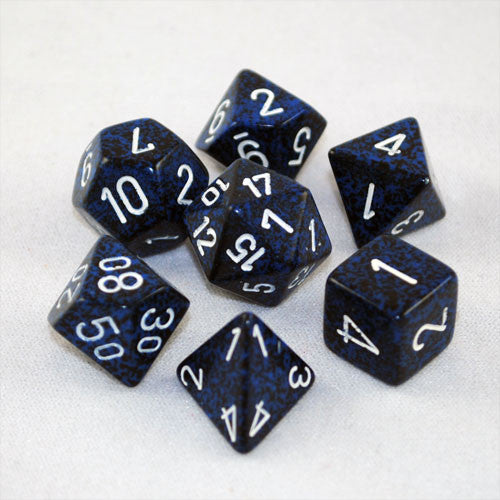 Set of 7 Speckled Stealth Dice – Game Master Dice